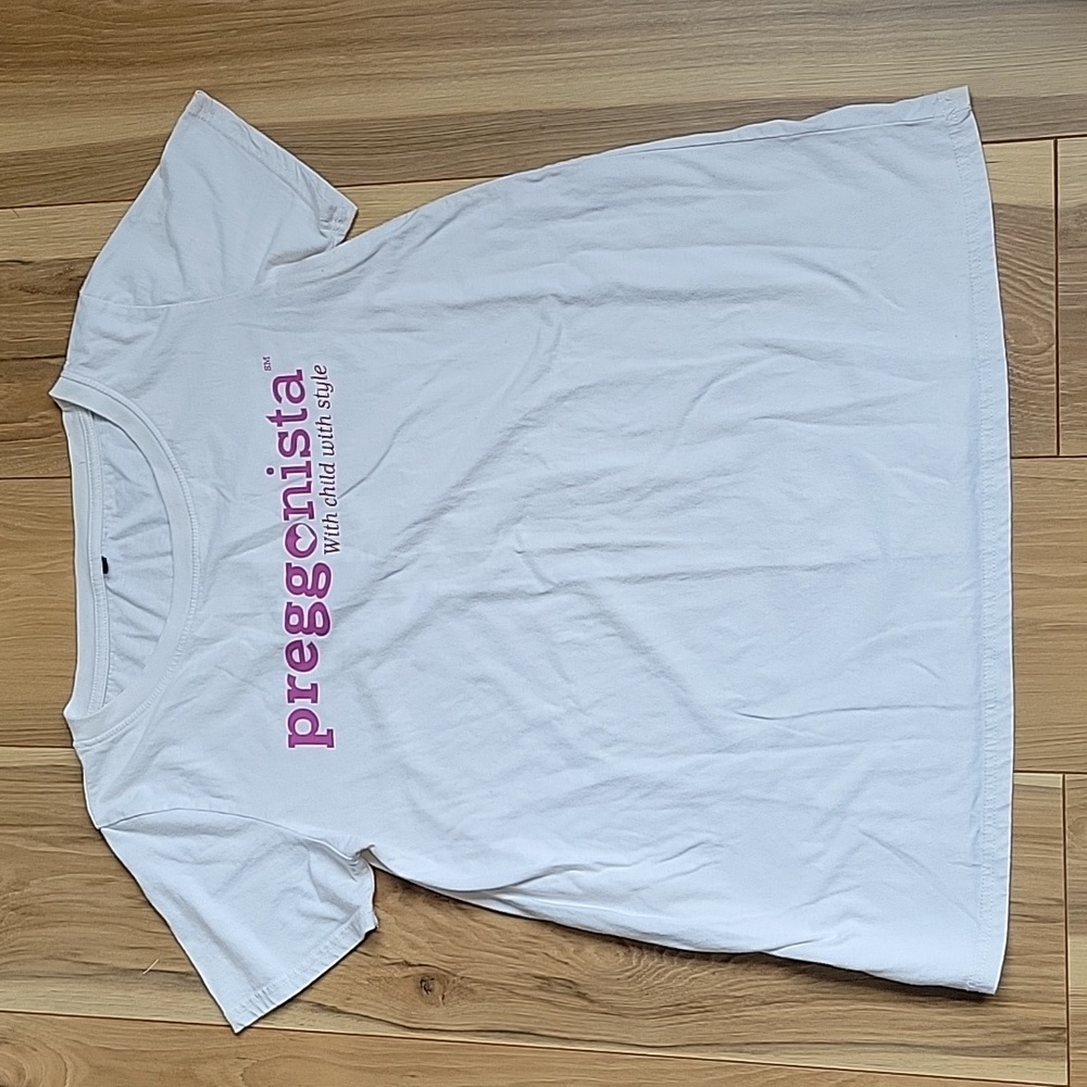 Maternity size M Preggonista T-Shirt White